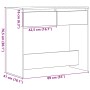 Mesa consola roble negro 89x41x76,5 cm madera de ingeniería by , Side tables - Ref: Foro24-862081, Price: 81,36 €, Discount: %