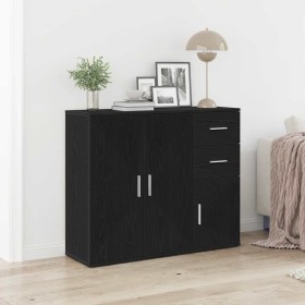 Aparador roble negro 91x29,5x75 cm madera de ingeniería von , Sideboards - Ref: Foro24-862003, Preis: 95,03 €, Rabatt: %