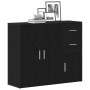 Aparador roble negro 91x29,5x75 cm madera de ingeniería de , Aparadores - Ref: Foro24-862003, Precio: 96,24 €, Descuento: %