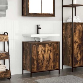 Mueble de baño con lavabo roble ahumado 60x34,5x60 cm by , bathroom vanities - Ref: Foro24-861894, Price: 60,03 €, Discount: %