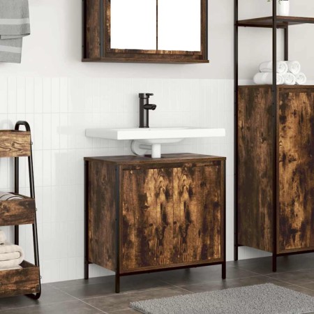 Mueble de baño con lavabo roble ahumado 60x34,5x60 cm by , bathroom vanities - Ref: Foro24-861894, Price: 60,03 €, Discount: %