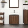 Mueble de baño con lavabo de roble marrón 60x34,5x60 cm by , bathroom vanities - Ref: Foro24-861896, Price: 64,71 €, Discount: %