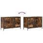 Mueble de lavabo con cajones roble ahumado 90x34,5x60 cm von , Badezimmerwaschtische - Ref: Foro24-861889, Preis: 97,45 €, Ra...