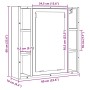 Armario de baño con espejo de madera de roble negro 60x16x60 cm von , Badezimmerwaschtische - Ref: Foro24-862228, Preis: 65,3...