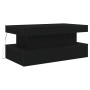 Mesa de centro con luces LED roble negro 90x50x40 cm by , Coffee table - Ref: Foro24-862256, Price: 99,18 €, Discount: %