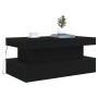 Mesa de centro con luces LED roble negro 90x50x40 cm by , Coffee table - Ref: Foro24-862256, Price: 99,18 €, Discount: %