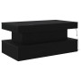 Mesa de centro con luces LED roble negro 90x50x40 cm by , Coffee table - Ref: Foro24-862256, Price: 99,18 €, Discount: %