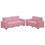 Juego de sofás con cojines 2 piezas terciopelo rosa de , Sofás - Ref: Foro24-3324703, Precio: 508,82 €
