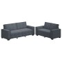 Juego de sofás con cojines 2 piezas terciopelo gris oscuro by , Sofas - Ref: Foro24-3324701, Price: 576,36 €, Discount: %
