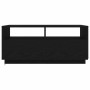 Mesa de centro con luces LED roble negro 90x49x40 cm by , Coffee table - Ref: Foro24-862254, Price: 114,41 €, Discount: %