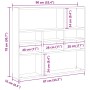 Estante de pared roble negro 90x16x78 cm madera de ingeniería von , Regale und Regale - Ref: Foro24-862510, Preis: 54,51 €, R...