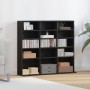Mueble para CD roble negro 100,5x23x89,5 cm madera ingeniería by , CD and DVD storage - Ref: Foro24-862481, Price: 75,01 €, D...