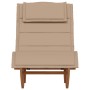 Tumbona mecedora con cojín de madera maciza de acacia de , Tumbonas - Ref: Foro24-4103885, Precio: 172,97 €
