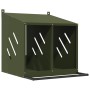 Nido para gallinas con 2 compartimentos de metal verde oliva von , Käfige und Lebensräume für Kleintiere - Ref: Foro24-864347...