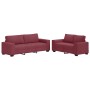 Juego de sofás con cojines 2 piezas tela rojo tinto by , Sofas - Ref: Foro24-3324734, Price: 472,73 €, Discount: %
