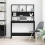 Escritorio con estantes contrachapada roble negro 102x45x148cm de , Escritorios - Ref: Foro24-861985, Precio: 85,52 €, Descue...