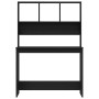 Escritorio con estantes contrachapada roble negro 102x45x148cm de , Escritorios - Ref: Foro24-861985, Precio: 85,52 €, Descue...