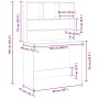 Escritorio con estantes contrachapada roble negro 102x45x148cm de , Escritorios - Ref: Foro24-861985, Precio: 85,52 €, Descue...