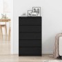 Cómoda de madera contrachapada roble negro 60x36x103 cm by , Sideboards - Ref: Foro24-862008, Price: 124,57 €, Discount: %