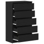 Cómoda de madera contrachapada roble negro 60x36x103 cm by , Sideboards - Ref: Foro24-862008, Price: 124,57 €, Discount: %