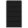 Cómoda de madera contrachapada roble negro 60x36x103 cm by , Sideboards - Ref: Foro24-862008, Price: 124,57 €, Discount: %