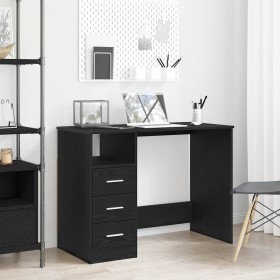 Escritorio con cajones contrachapada roble negro 102x50x76 cm von , Schreibtische - Ref: Foro24-861993, Preis: 105,31 €, Raba...