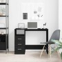 Escritorio con cajones contrachapada roble negro 102x50x76 cm de , Escritorios - Ref: Foro24-861993, Precio: 105,77 €, Descue...