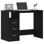 Escritorio con cajones contrachapada roble negro 102x50x76 cm de , Escritorios - Ref: Foro24-861993, Precio: 105,77 €, Descue...