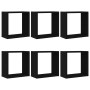 Estantes cúbicos de pared 6 uds roble negro 30x15x30 cm von , Regale und Regale - Ref: Foro24-862057, Preis: 56,82 €, Rabatt: %