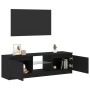 Mueble de TV con luces LED roble negro 120x30x36 cm von , TV-Möbel - Ref: Foro24-862034, Preis: 87,17 €, Rabatt: %