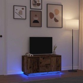 Mueble de TV con luces LED madera vieja 100x41x50 cm von , TV-Möbel - Ref: Foro24-861416, Preis: 106,19 €, Rabatt: %