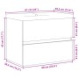Mueble con lavabo integrado madera envejecida von , Badezimmerwaschtische - Ref: Foro24-3328921, Preis: 158,51 €, Rabatt: %