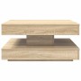Mesa de centro giratoria 360 grados roble sonoma 70x70x34,5 cm by , Coffee table - Ref: Foro24-858481, Price: 82,91 €, Discou...