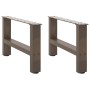 Patas para mesa de centro de acero natural 2 uds 50x(30-31) cm von , Tischbeine - Ref: Foro24-4013263, Preis: 58,71 €, Rabatt: %