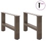 Patas para mesa de centro de acero natural 2 uds 50x(30-31) cm von , Tischbeine - Ref: Foro24-4013263, Preis: 58,71 €, Rabatt: %