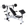 Banco musculación con soporte pesas, pesas y mancuernas 120 kg by , Weight lifting machines - Ref: Foro24-275378, Price: 583,...