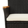 Mesita y sillas jardín 5 pzas y cojines ratán sintético negro de , Conjuntos de jardín - Ref: Foro24-3187429, Precio: 368,23 €
