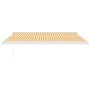 Toldo retráctil aluminio y tela amarillo y blanco 4,5x3 m by , Awnings - Ref: Foro24-3154534, Price: 502,91 €, Discount: %