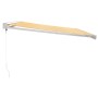 Toldo retráctil aluminio y tela amarillo y blanco 4,5x3 m by , Awnings - Ref: Foro24-3154534, Price: 502,91 €, Discount: %