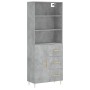 Aparador alto madera contrachapada gris hormigón 69,5x34x180 cm von , Sideboards - Ref: Foro24-3189433, Preis: 141,97 €, Raba...