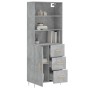 Aparador alto madera contrachapada gris hormigón 69,5x34x180 cm von , Sideboards - Ref: Foro24-3189433, Preis: 141,97 €, Raba...