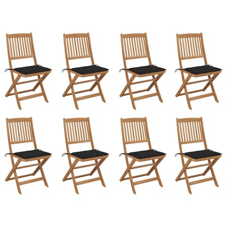 Sillas de jardín plegables 8 uds y cojines madera maciza acacia von , Gartenstühle - Ref: Foro24-3075120, Preis: 427,63 €, Ra...