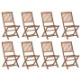 Sillas de jardín plegables 8 uds y cojines madera maciza acacia von , Gartenstühle - Ref: Foro24-3075120, Preis: 427,63 €, Ra...