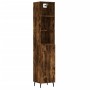 Aparador de madera contrachapada roble ahumado 34,5x34x180 cm de , Aparadores - Ref: Foro24-3189658, Precio: 108,50 €, Descue...