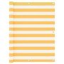 Toldo para balcón tela oxford blanco y amarillo 120x600 cm en Sombrillas | Comprar online en Foro24