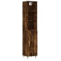 Aparador de madera contrachapada roble ahumado 34,5x34x180 cm de , Aparadores - Ref: Foro24-3189618, Precio: 90,79 €, Descuen...