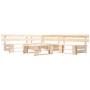 Muebles de palets de jardín con cojines arena 4 piezas madera by , Garden sets - Ref: Foro24-277487, Price: 396,87 €, Discoun...