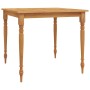Juego comedor de jardín 5 pzas y cojines blancos madera de teca de , Conjuntos de jardín - Ref: Foro24-3155979, Precio: 675,9...