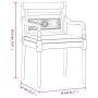 Juego comedor de jardín 5 pzas y cojines blancos madera de teca de , Conjuntos de jardín - Ref: Foro24-3155979, Precio: 675,9...