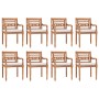 Juego comedor de jardín 9 pzas con cojines blancos madera teca de , Conjuntos de jardín - Ref: Foro24-3155985, Precio: 1,00 €...